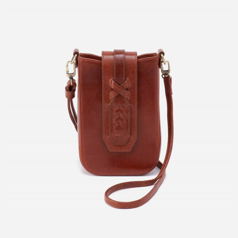 NEW HOBO women's expedition phone crossbody bag in pecan ridge